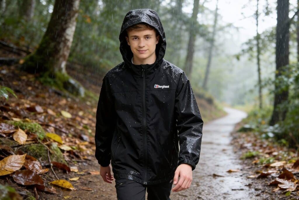 Berghaus Kids' Bowood Waterproof Jacket with Adjustable Hood