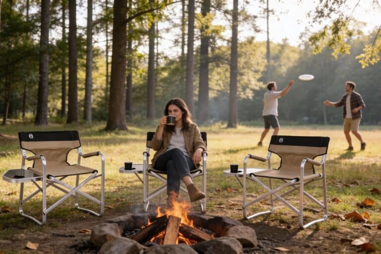 Coleman Deck Chair with folding table