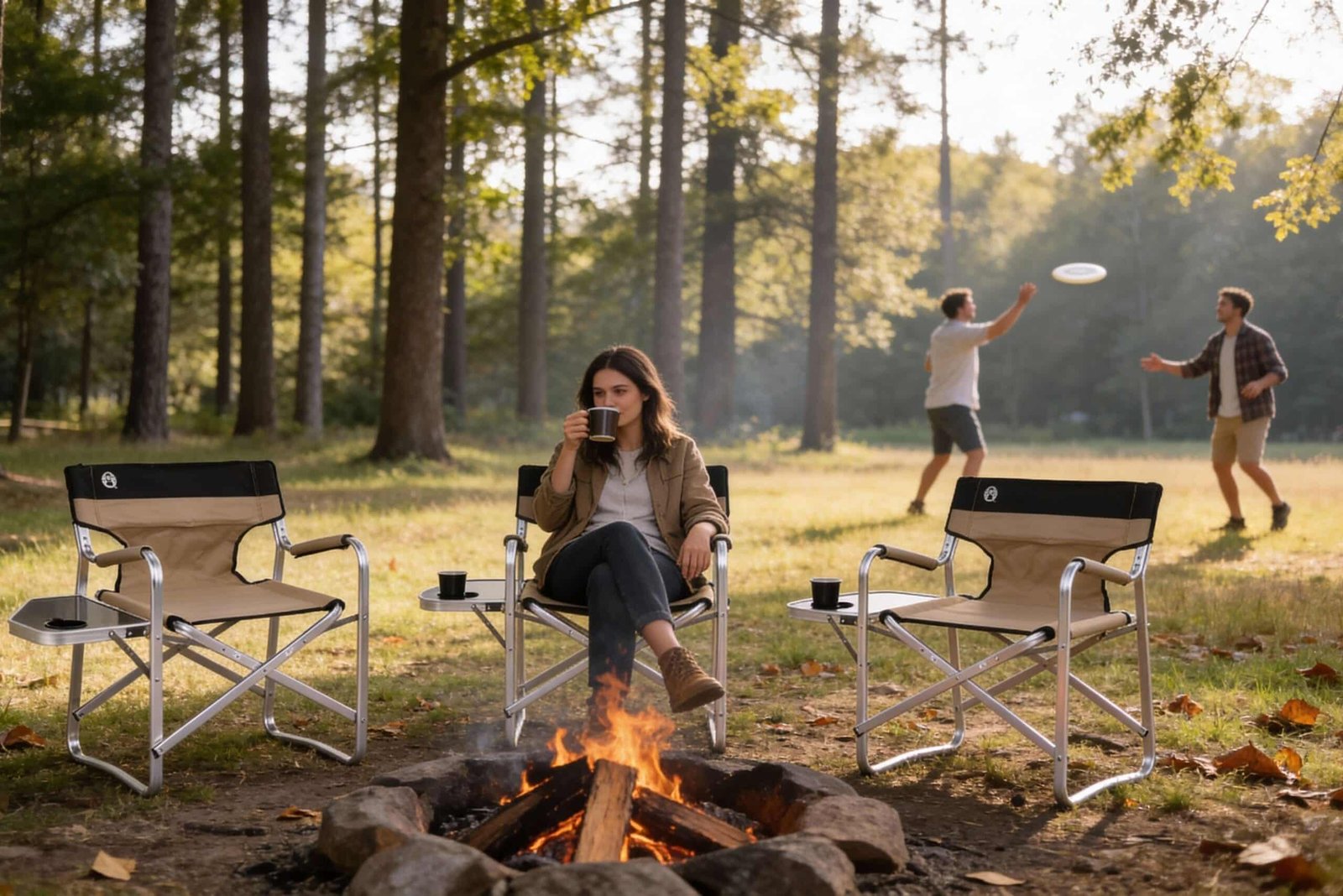 Coleman Deck Chair with folding table