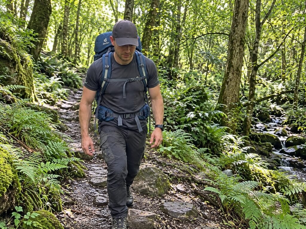 Me using the Deuter backpack