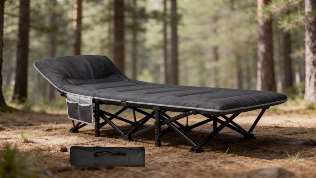 Camp Beds for Adults with Cushion and Pillow