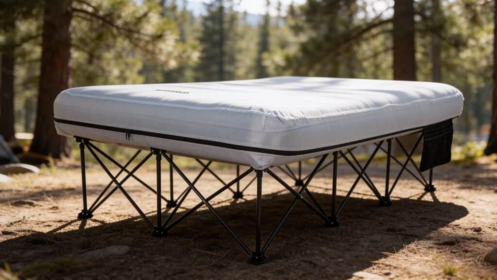 FUNDANGO Double Camping Bed with Inflatable Air Mattress