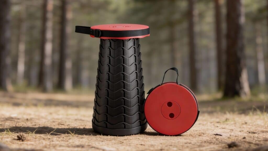 Hesanzol Portable Telescoping Stool, Retractable Folding Stool