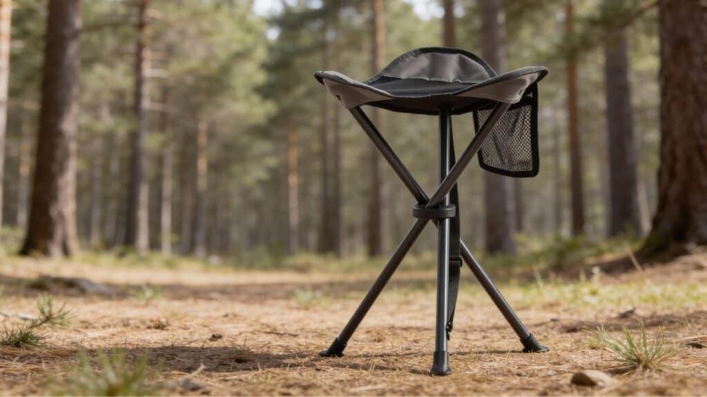 EVER ADVANCED Folding Stool Tripod Tall 53cm