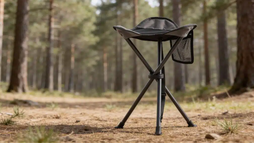 EVER ADVANCED Folding Stool Tripod Tall 53cm