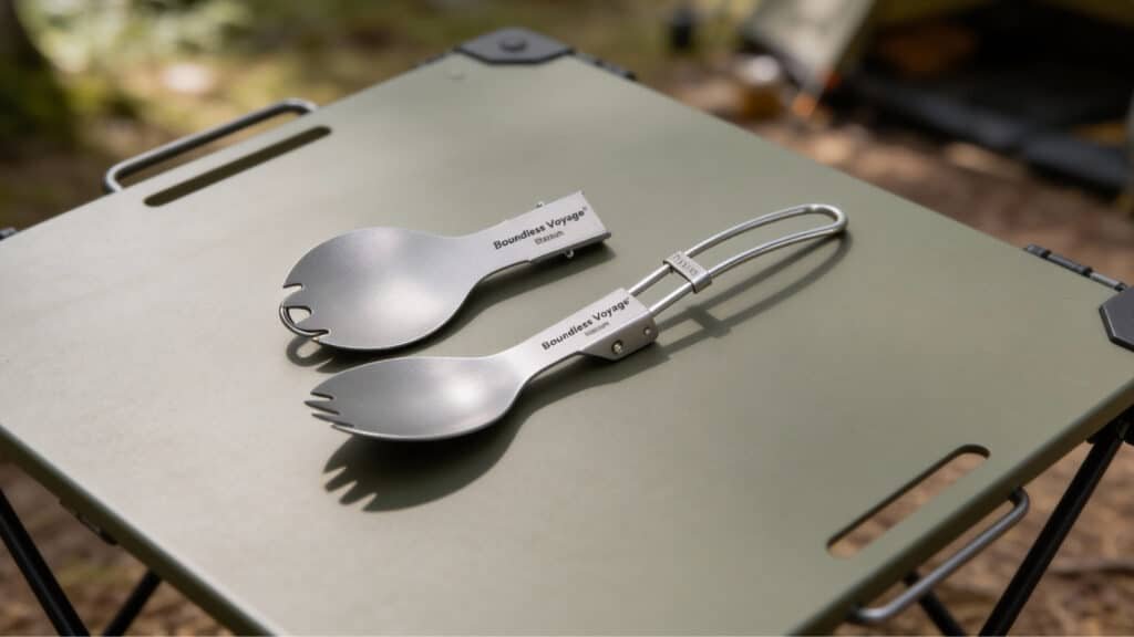 Boundless Voyage Titanium Folding Spoon Spork Fork