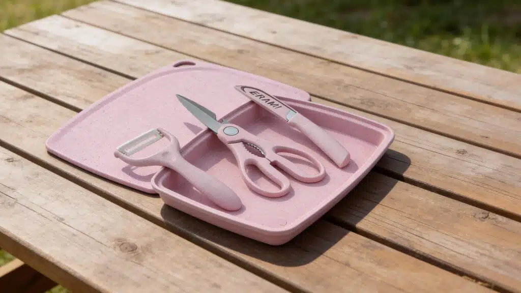 Chopping Board with Tray and Peeler