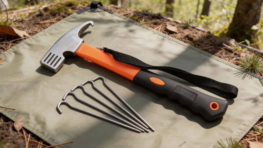 Camping Hammer with Tent Stake Remover