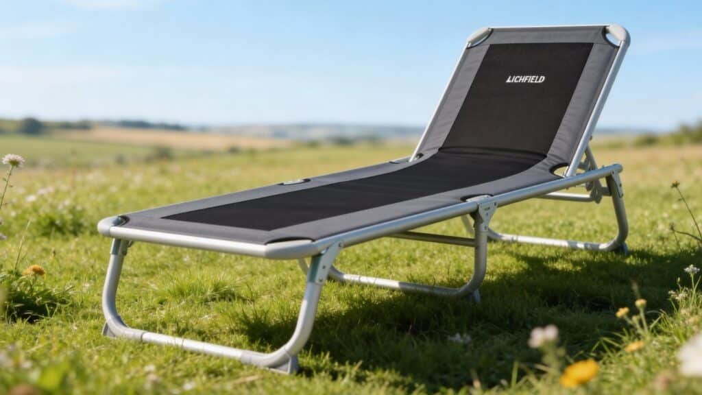 Lichfield Deluxe Foldable Sun Lounger for Garden or Camping