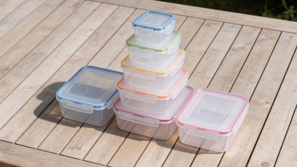 LocknLock 5pce Square Nestable Set - best camping food containers