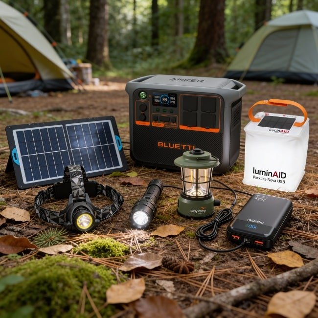 Camping lighting and power equipment
