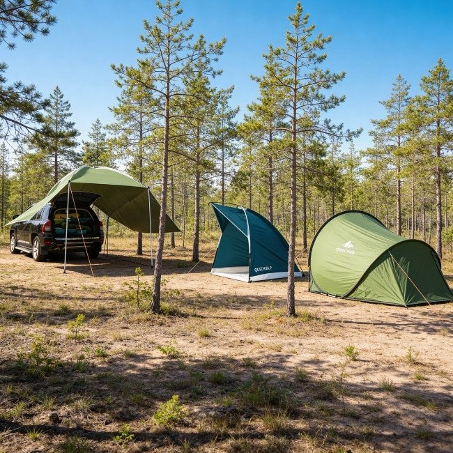 Camping shade and shelters