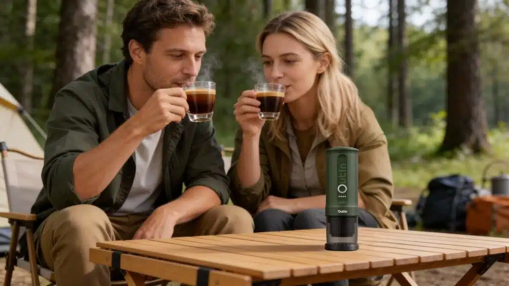 Coffe made from OutIn Nano Portable Espresso Maker