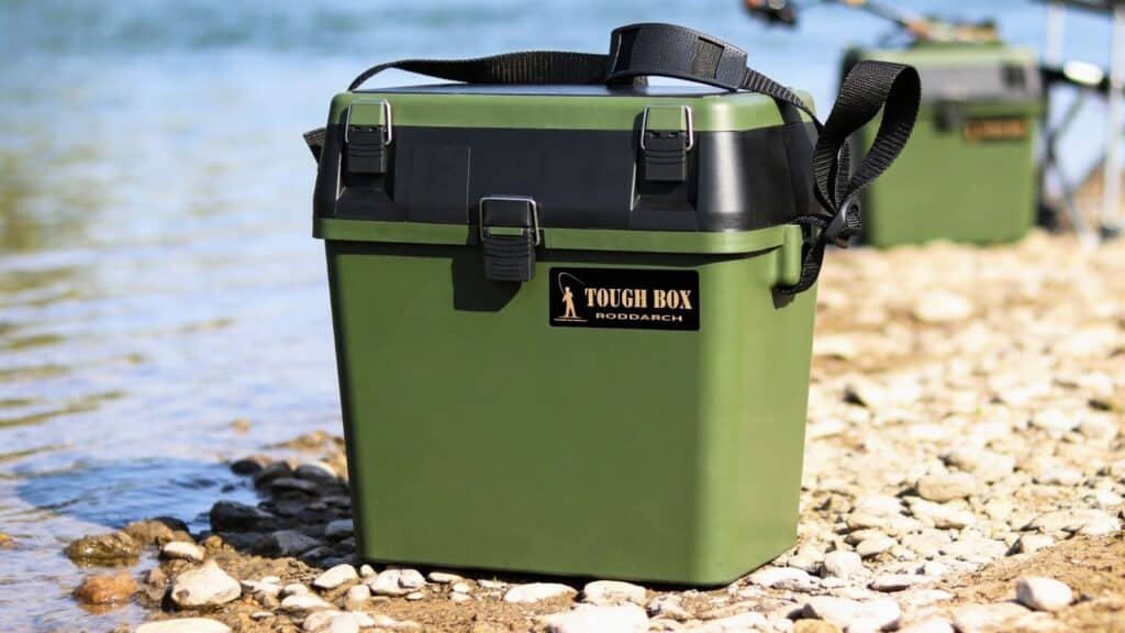 Fishing Tackle Seat Box Includes Padded Strap & Seat Pad fishing gear