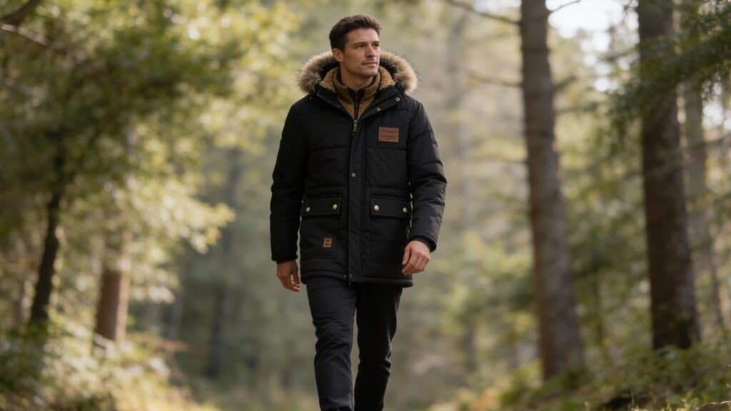 ANUFER Men's Thermal Winter Parka