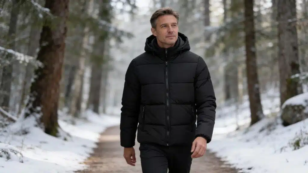Spindle Mens Plain Black Hooded