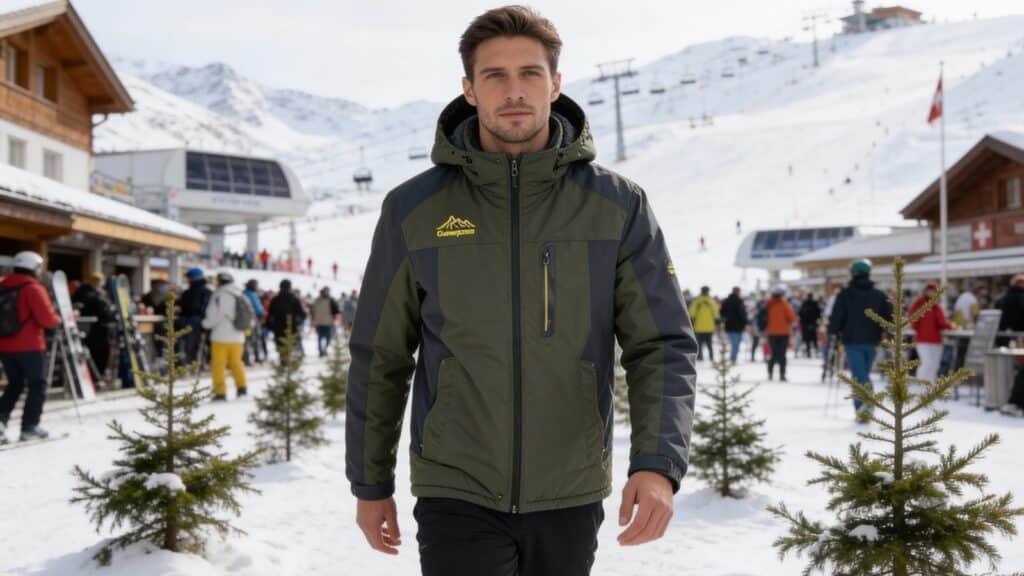 R RUNVEL Men's Waterproof Fleece Jackets