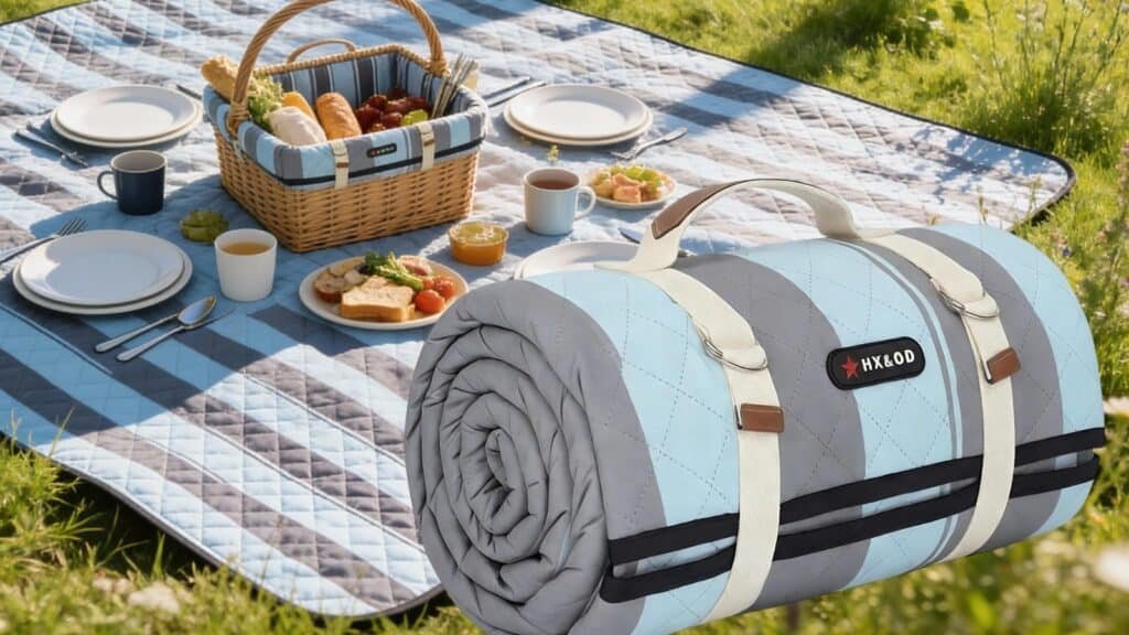 HX&OD Extra Large Picnic Outdoor Blanket, 80"x80"