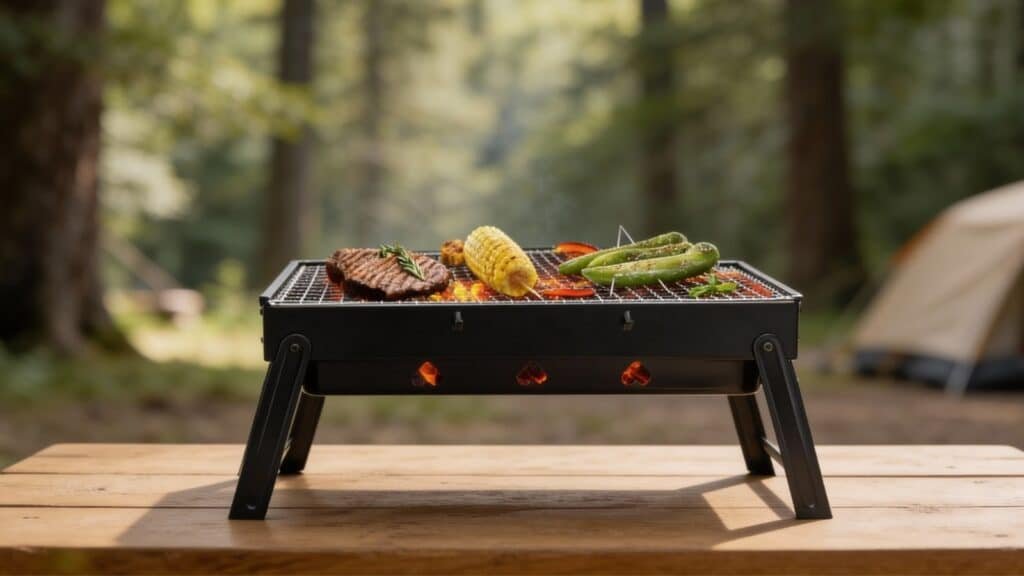 CUQOO Easy-to-use Portable BBQ Grill
