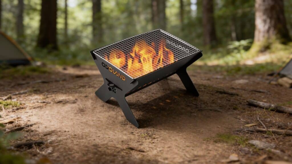 Odoland Camping Fire Pit 2-in-1
