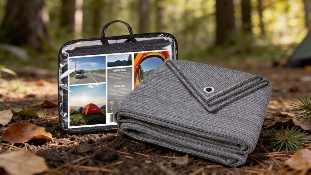 Awning Carpet - Blue/Grey Polyethylene