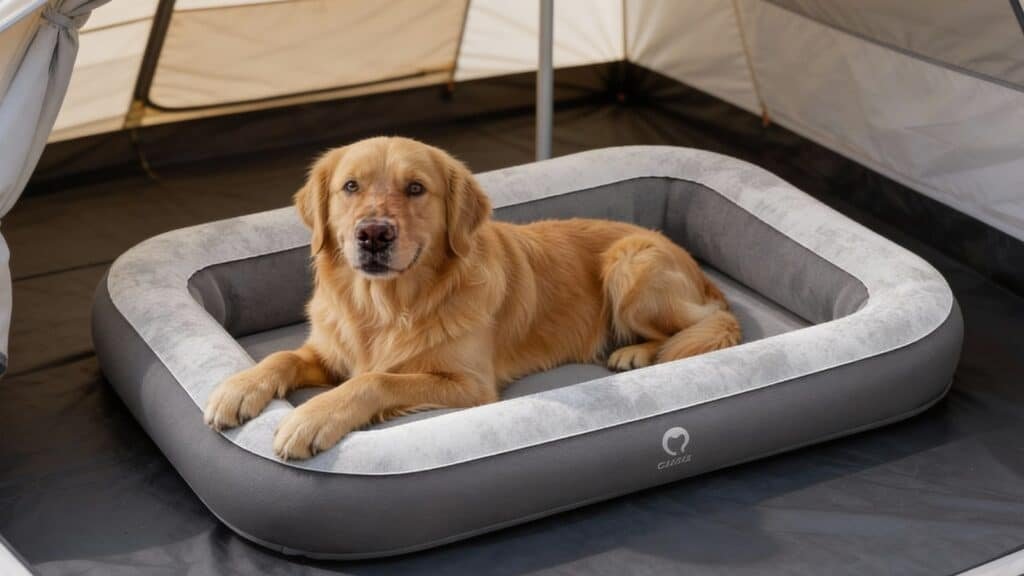 QPAU Inflatable Dog Bed with Sides Travel Bed