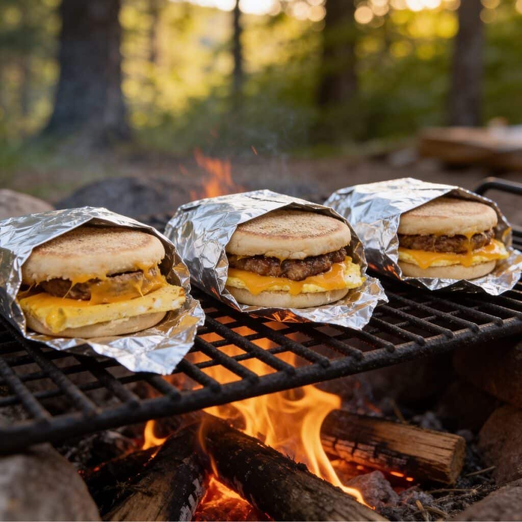 Breakfast Rolls on campfire