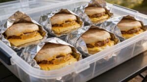 Campfire Breakfast Roll in food container