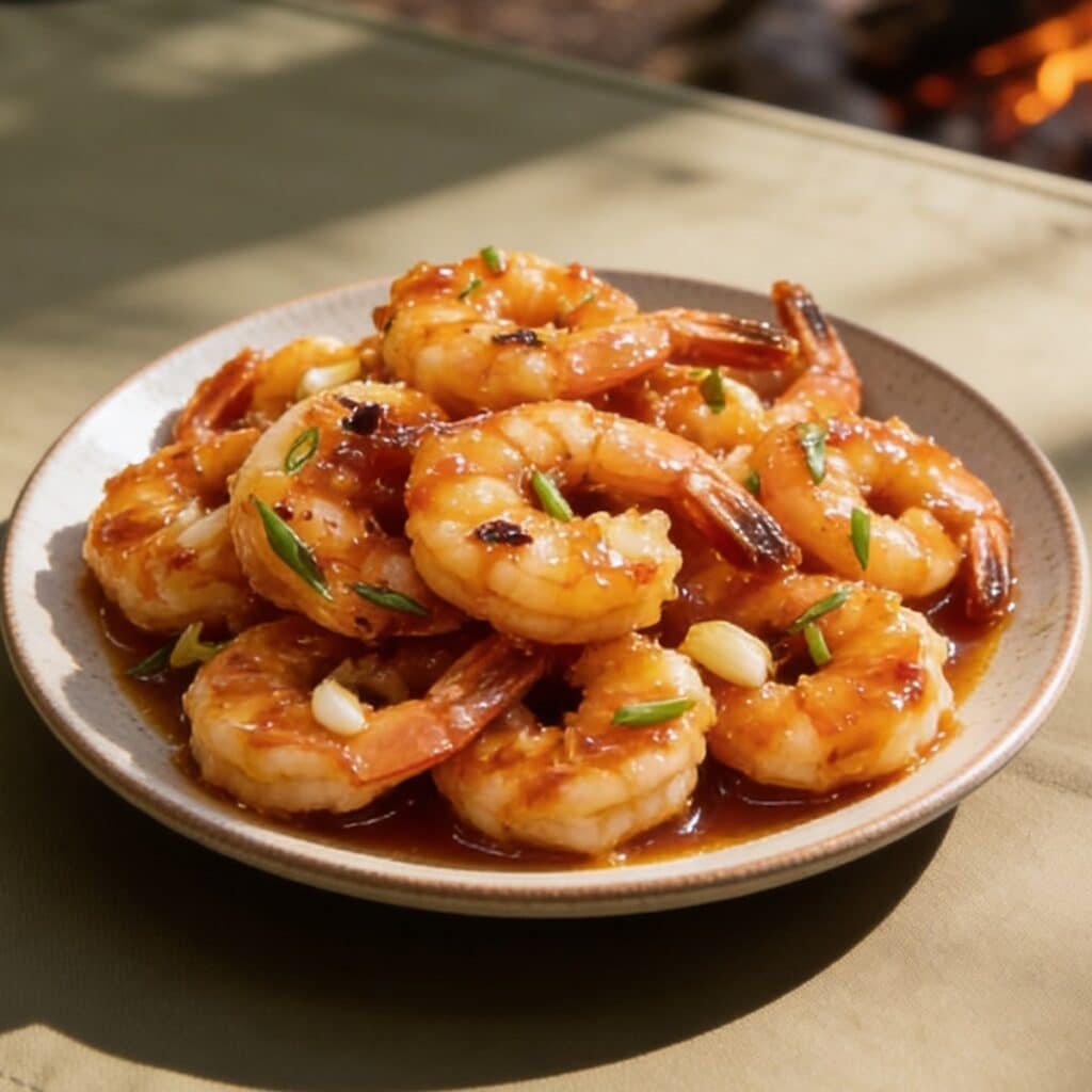 Campfire Honey Garlic Shrimp