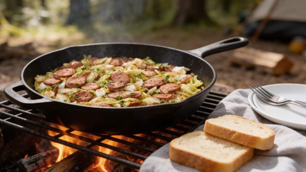 Campfire Sausage and Cabbage Stir Fry