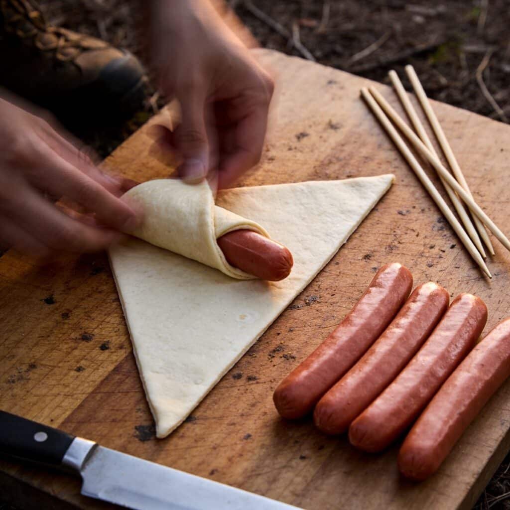 Crescent Dough and Hot Dogs