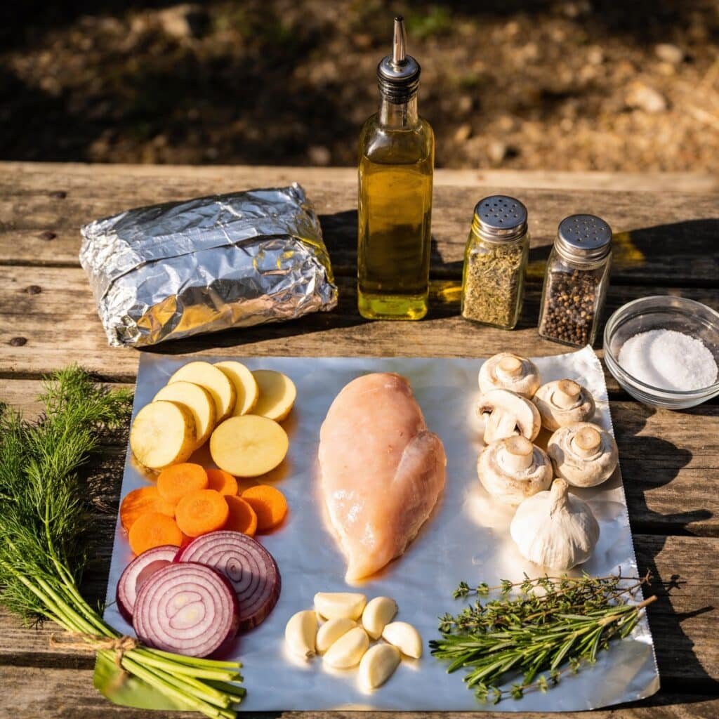 Garlic Herb Chicken Foil Packet Ingredients