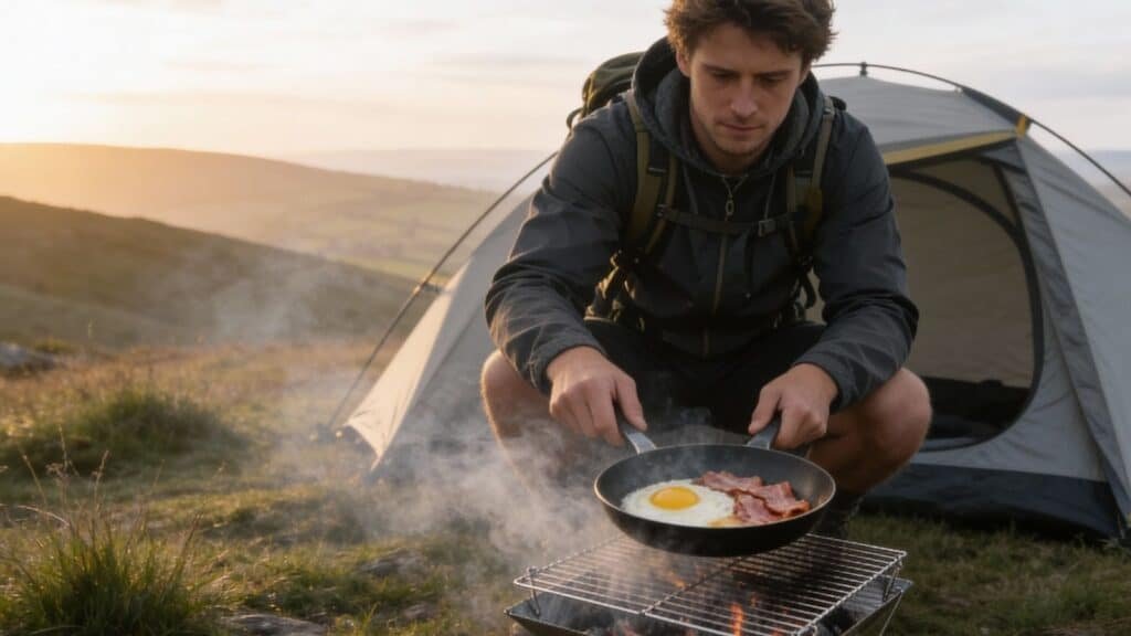 Portable BBQ Grill cooking