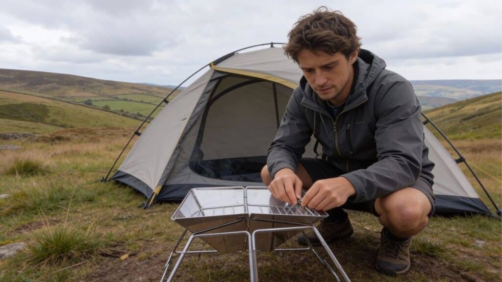 Portable BBQ Grill setup