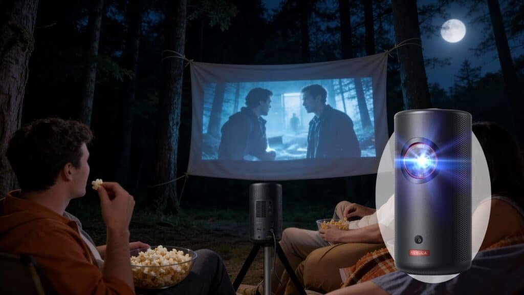 NEBULA Capsule 3 Laser Projector, Upgraded with Google TV - Best portable projector