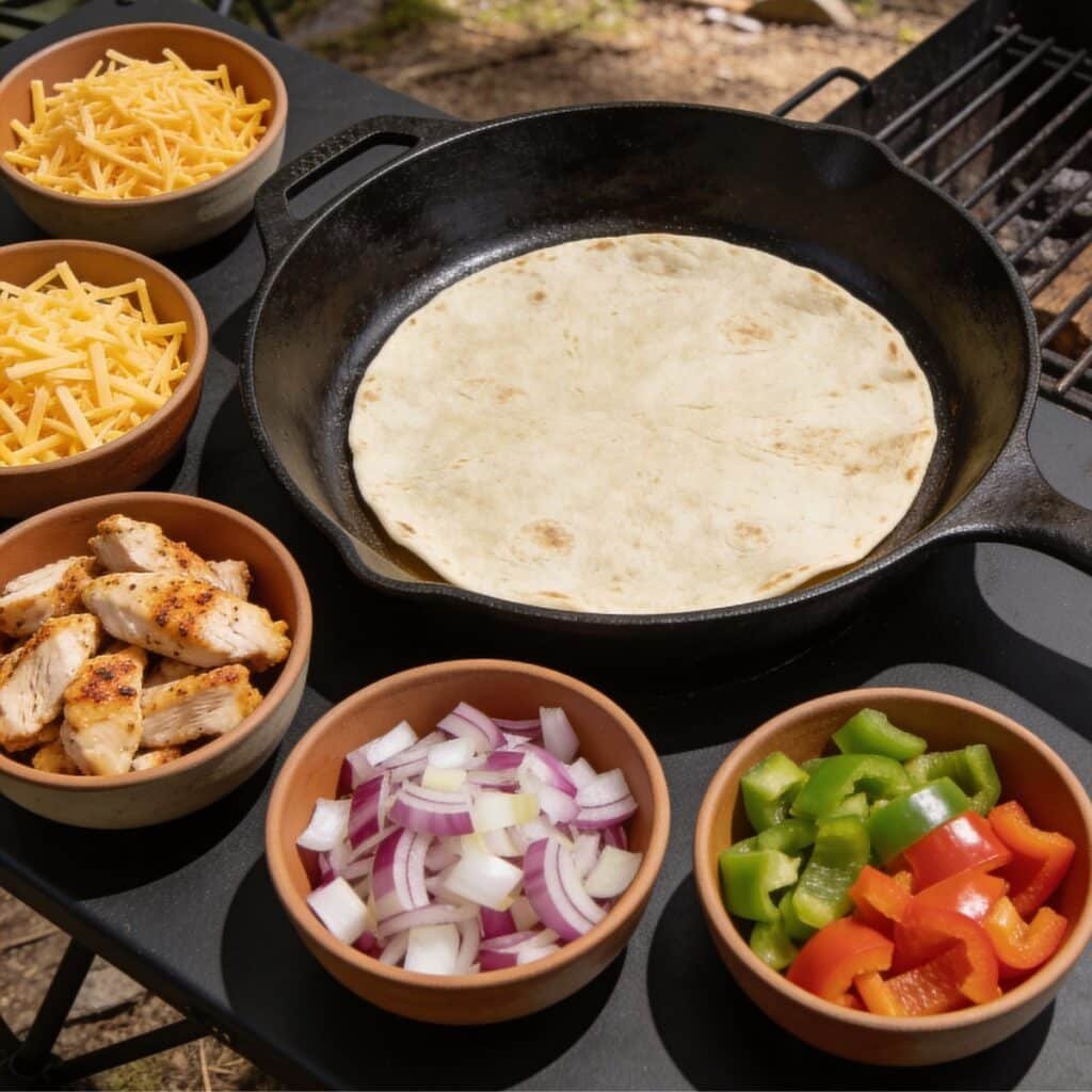 Quesadillas toppings