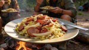 Campfire Sausage and Cabbage Stir Fry Recipe