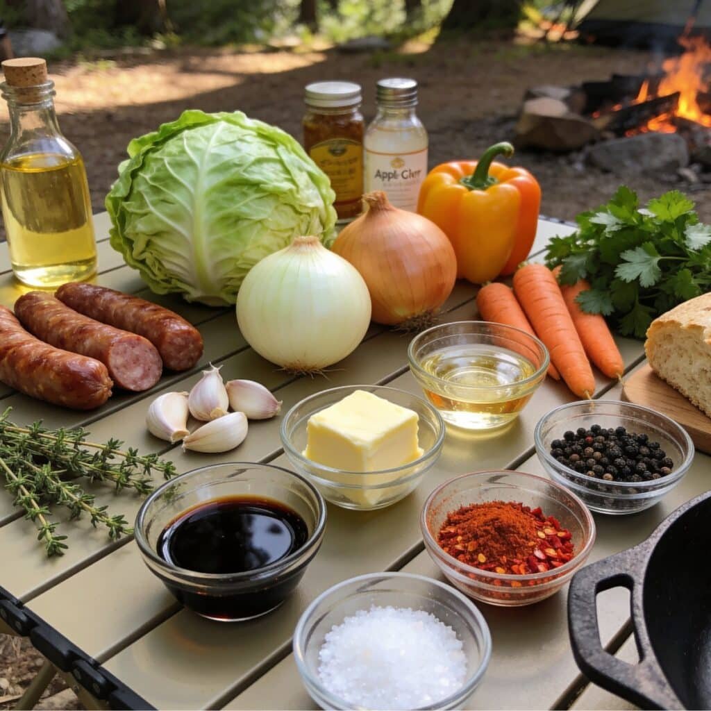 Sausage and Cabbage Stir Fry Recipe Ingredients