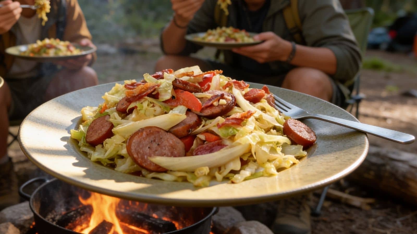 Campfire Sausage and Cabbage Stir Fry Recipe