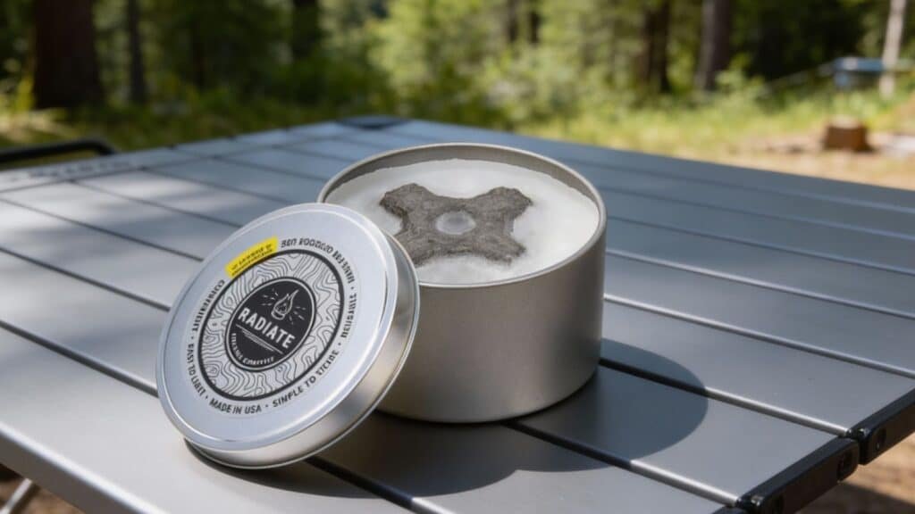 The mini Radiate Portable Tabletop Campfire