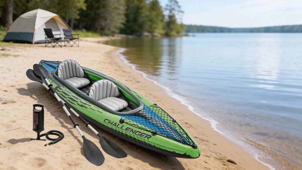 Intex Challenger Kayak, Inflatable Kayak Set with Aluminum Oars and High Output Air-Pump