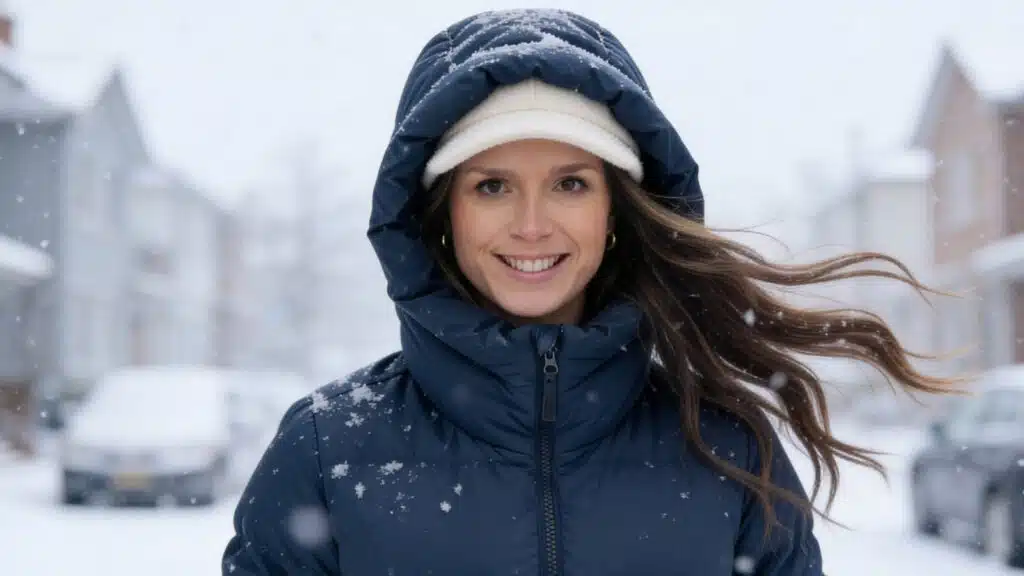 Women's Down Parka with cozy warm hood
