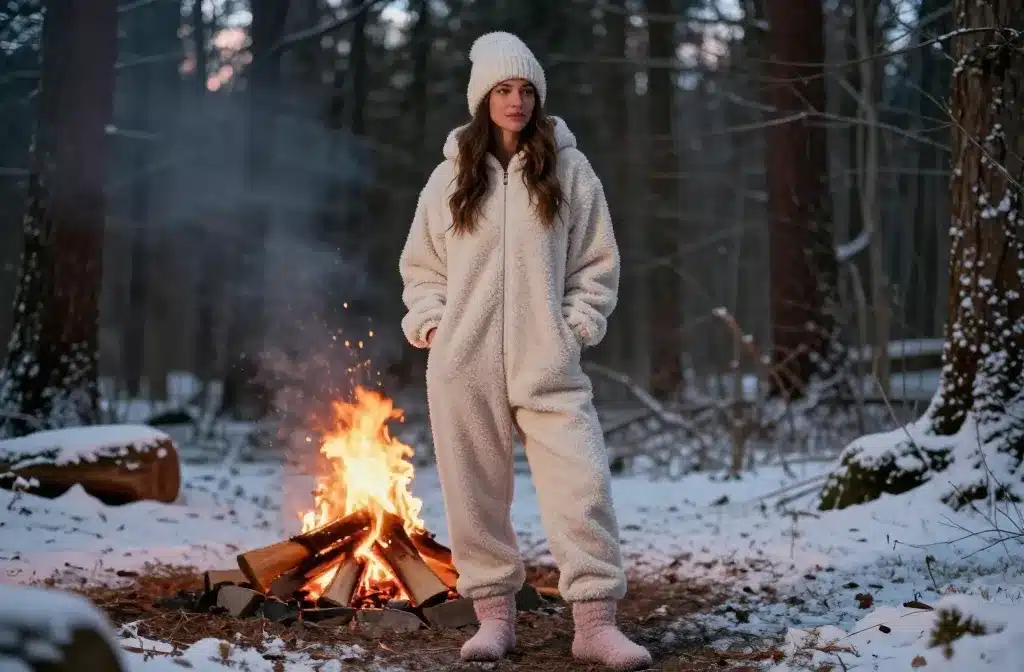 10 Winter Camping Onesie Outfits Women Love Wearing: Cozy Hacks for Cold Nights