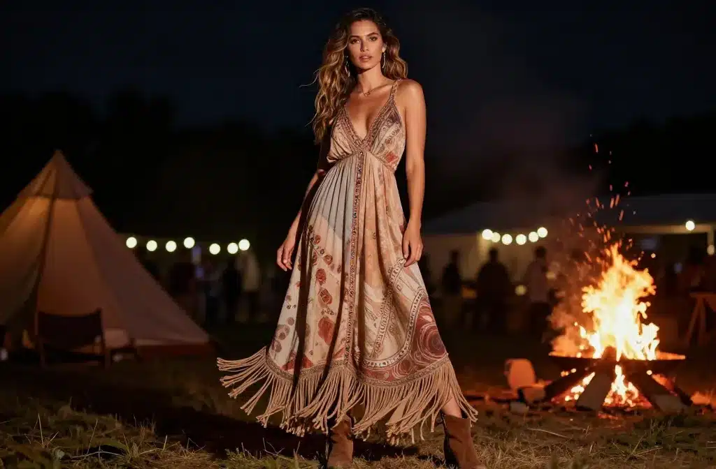 8 Festival Campfire Outfits Women Style for Evenings Shine on