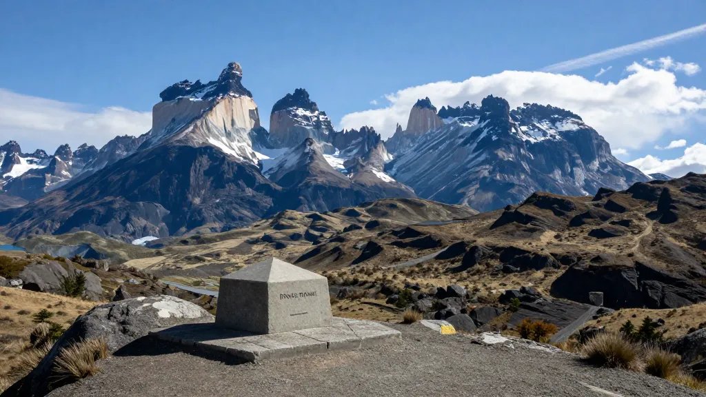 Isolated summit viewpoint overlooking W Trek valley, Torres del Paine