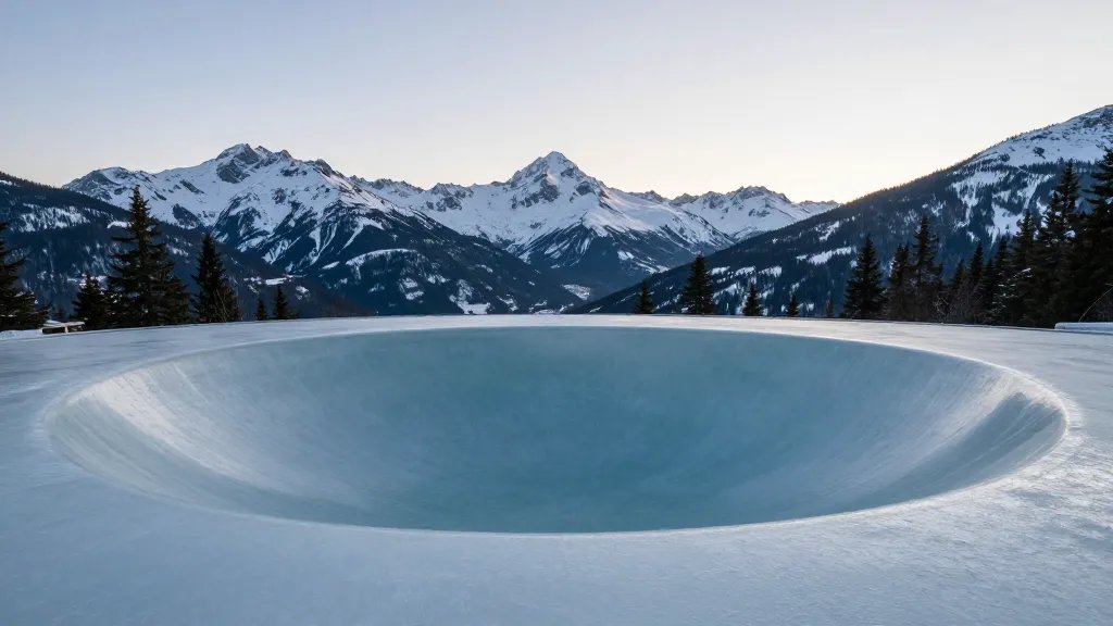 Expansive alpine bowl at Whistler Blackcomb under pale morning light