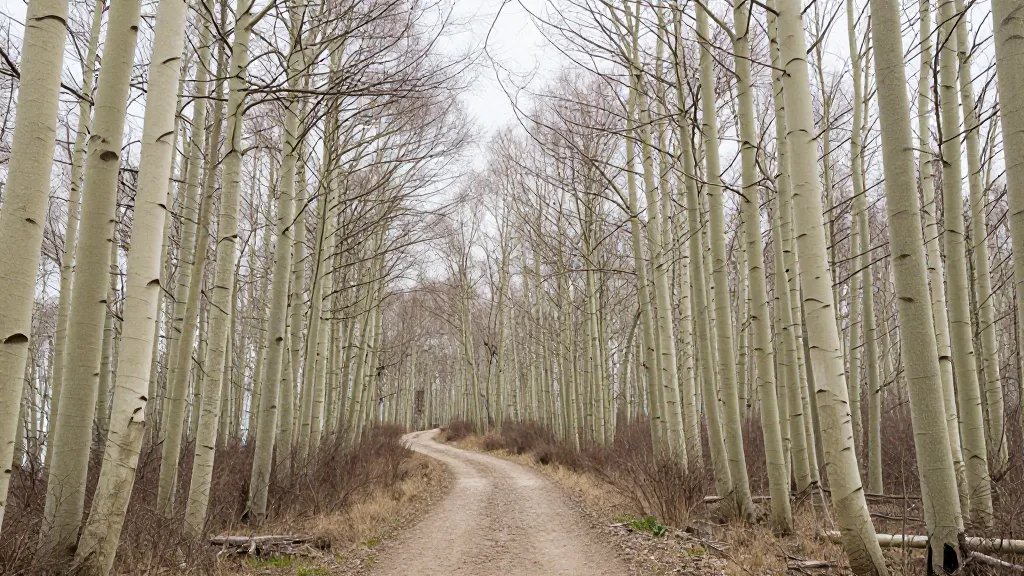 Expansive panorama of Bear Creek Trail aspen groves in bloom