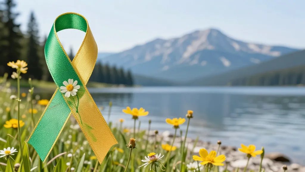 Prime wildflower ribbon along Lily Lake shoreline with distant mountain backdrop