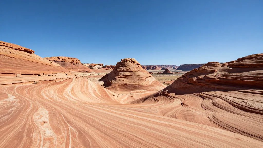 Expansive Capitol Reef sky over curving sandstone formation, low horizon