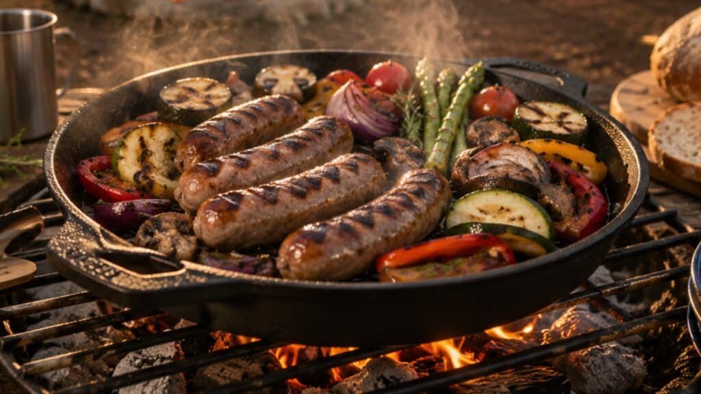 Grilled Sausage and Vegetables